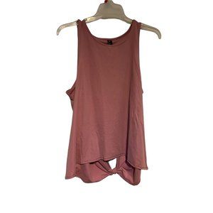 Logalicous  Activewear Tank Top Womens Size Large Split Back Sleeveless Pink